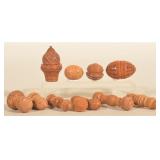 Large Group Turned Tagua Needle & Thimble Cases