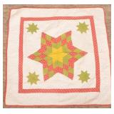 Antique Pennsylvania Star Applique Crib Quilt