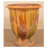 Great Large Antique Glazed Redware Planter