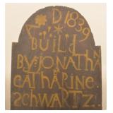 1839 Painted Schwartz Berks County Dateboard