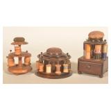 3 Antique Sewing Stands & Spool Holders