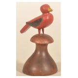 Unsigned Pennsylvania Painted Carved Bird on Base