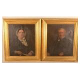 19th C. Oil on Canvas Portraits Poss. Eichholtz