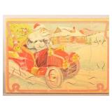 Early Lithographed Christmas Santa Puzzle
