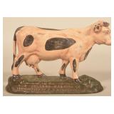 New Holland Machine Co. Cast Iron Cow Doorstop