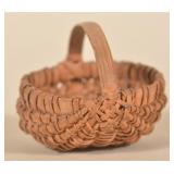 Antique Splint Oak Miniature Basket