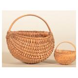 2 Splint Oak Wall Baskets