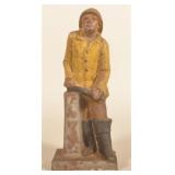 Large Antique Cast Iron "Old Salt" Doorstop