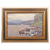 Frederick Brunner American Seascape Oil on Canvas