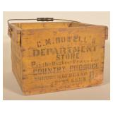 Antique Mustard Paint & Stenciled Egg Carrier