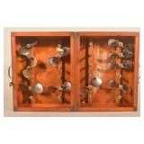 Salesman Sample Oak Case with Boat Propellers