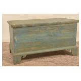 Blue-Painted Pennsylvania Dovetailed Blanket Chest