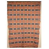 3-Color Geometric Wool Pennsylvania Coverlet