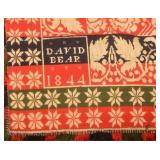 Pennsylvania 4-Color 1844 Woven Coverlet