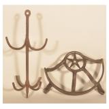 Cast Iron Hanging Hook and Primitive Star Guard