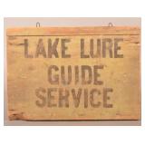 Historic Lake Lure Guide Service Wood Trade Sign