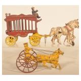 Kenton Overland Circus Wagon & Hubley Sulky