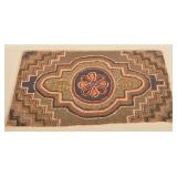 Antique Lancaster, PA Hooked Rug Pinwheel Design