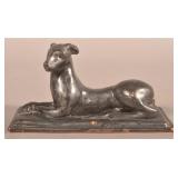 Redware Reclining Dog Doorstop Copy Solomon Bell