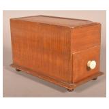 Great Ochre-Painted Slide Lid & Drawer Candle Box