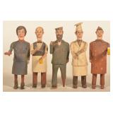 Group of Pennsylvania Folk Art Carved Wood People