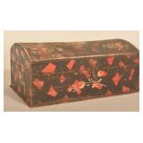 Antique Paint Decorated Dome-Top Box