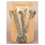 Remmey Blue-Decorated Stoneware Water Cooler