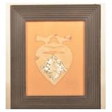 Antique Heart In Hand Paper Cutting with Birds