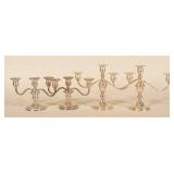 4 Preisner Sterling Silver Candleabras