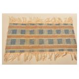 Rare Antique 4-Color Woven Coverlet Table Runner