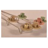 6 Long-Handled Christmas Candleholders