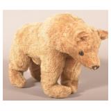 Antique Mohair Straw-Filled Bear on All Fours
