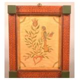 Pamela Godillot Signed Watercolor Fraktur