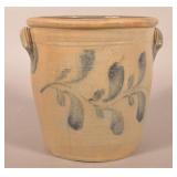 Freehand-Decorated R.W. Russell, Beaver, PA Crock