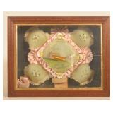 Late 19th C. Framed Gramophone Wedding Centerpiece