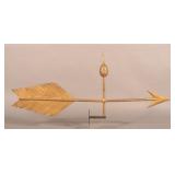 Large 47"L Gilded Arrow Weathervane