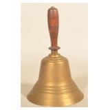 Oversize Antique Brass School Railroad Bell