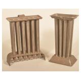 2 Early Pennsylvania Tin Candle Molds