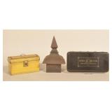 Tole-Painted Document Box & Other Tinware