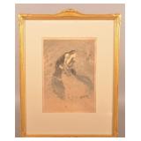 Louis Icart 1924 Aquatint Print "Winter Bouquet"