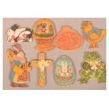 8 Gwen Foltz Folk Art Easter Ornaments