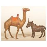 2 Antique Cast Iron Toy Banks