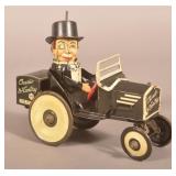 Marx Charlie McCarthy Windup Toy Tin Car