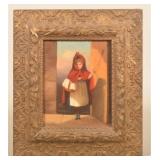 English Oil Painting Little Red Riding Hood