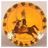 Large Breininger "Light Dragoon" Redware Plate