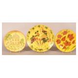 3 Graduated-Size Breininger Redware Plates