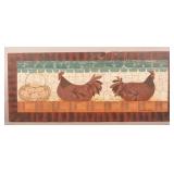 Original Warren Kimble Oil On Board "Brown Hens"