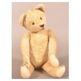 Early White Mohair Straw-Filled Teddy Bear