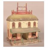 Antique Ives/Bing Pressed Tin Toy Building