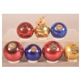 Antique German Glass Kugel Christmas Ornaments